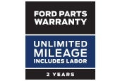 Ford Parts Warranty: Two years. Unlimited mileage. Includes labor. *